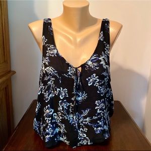 Free People Floral Flowing Tank